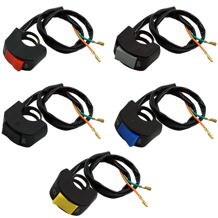 5 PCS Motorcycle Handlebar Tap Switch LED Headlight Break Extinguishing Fire Double Flash Switch(Grey Button) - Electrical System by PMC Jewellery | Online Shopping South Africa | PMC Jewellery | Buy Now Pay Later Mobicred