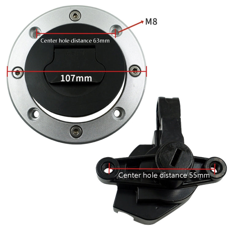 Motorcycle Modification Set Lock Fuel Tank Cover Electric Door Lock Suitable For Suzuki GSF600 / GSF1200 - Theft Protection by PMC Jewellery | Online Shopping South Africa | PMC Jewellery | Buy Now Pay Later Mobicred