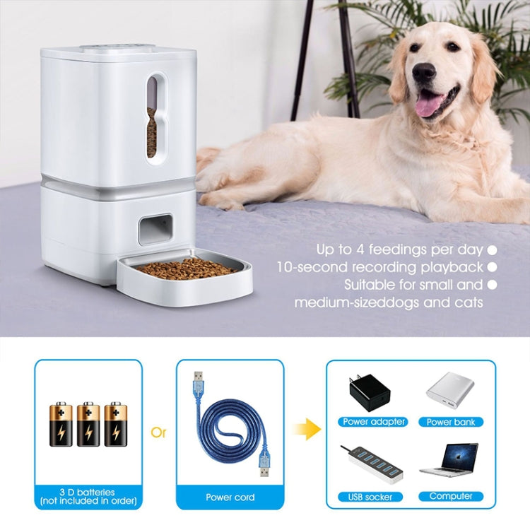 7L Smart Pet Feeder Timed Quantitative Large Window Cat And Dog Food Dispenser, Plug Type: EU Plug - Food Bowls by PMC Jewellery | Online Shopping South Africa | PMC Jewellery