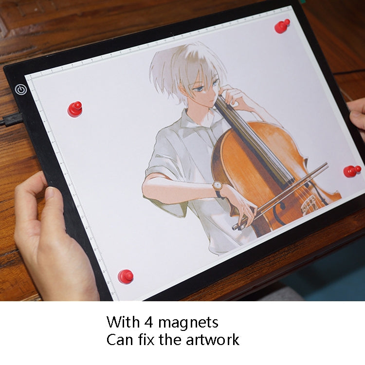 Copy Station Anime Drain Station LED Copy Board With Magnetic Suction Light Board Drawing Plate With USB Cable, Specification: A3 Stepless Dimming (Black) -  by PMC Jewellery | Online Shopping South Africa | PMC Jewellery | Buy Now Pay Later Mobicred