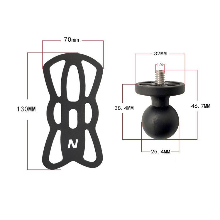 N-STAR N002 Motorcycle Bicycle Mobile Phone Bracket Riding Equipment(Small Tilted Head) - Holders by N-STAR | Online Shopping South Africa | PMC TechLife | Buy Now Pay Later Mobicred