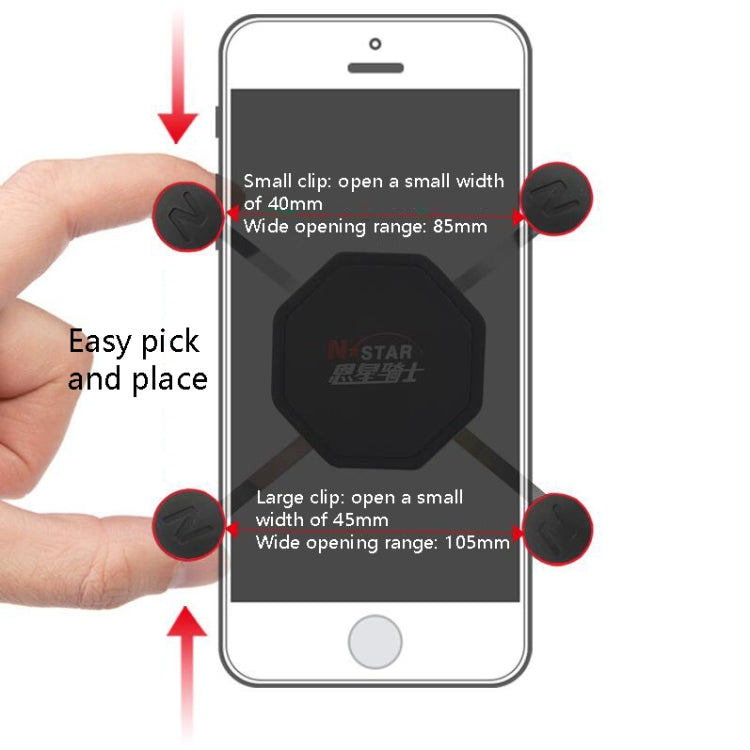 N-STAR N002 Motorcycle Bicycle Mobile Phone Bracket Riding Equipment(Small Tilted Head) - Holders by N-STAR | Online Shopping South Africa | PMC TechLife | Buy Now Pay Later Mobicred