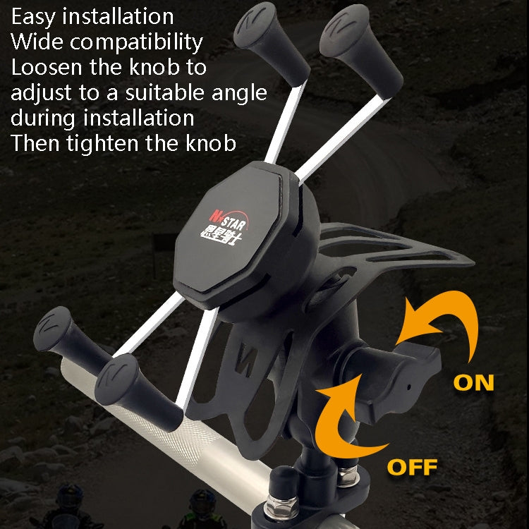 N-STAR N002 Motorcycle Bicycle Mobile Phone Bracket Riding Equipment(Small Tilted Head) - Holders by N-STAR | Online Shopping South Africa | PMC TechLife | Buy Now Pay Later Mobicred
