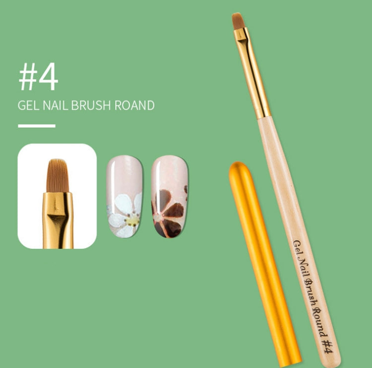 Nail Art Pen Nail Round Head Phototherapy Pen Painted Pen Brush Beauty Brush(Number 4) - Nail Art Equipment by PMC Jewellery | Online Shopping South Africa | PMC Jewellery | Buy Now Pay Later Mobicred