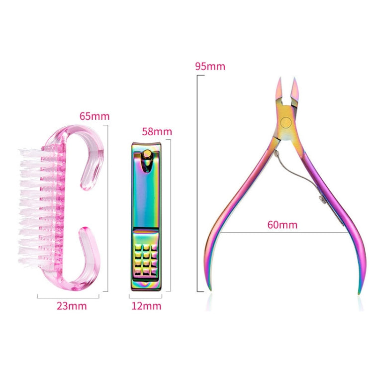 7 in 1 Nail Tools Color Titanium Nail Care Tools(Color Titanium Nude) - Nail Clipper by PMC Jewellery | Online Shopping South Africa | PMC Jewellery | Buy Now Pay Later Mobicred