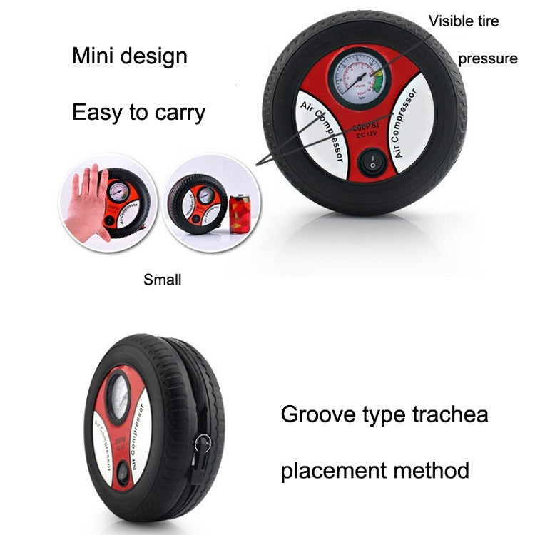 DC12V 12A Car Portable Air Pump Electric Car Tire Pump, Specification��� 16-cylinder Small Motor - free shipping - PMC TechLife - Order now!
