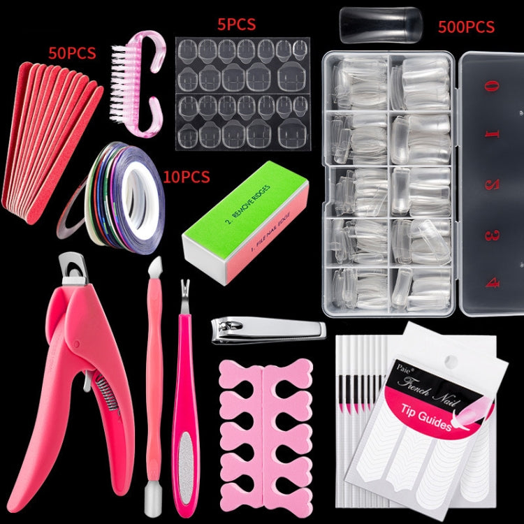 Manicure Tool  Set Fingernails Word Cut Set, Specification: Transparent Semi-post Large Set - Nail Art Equipment by PMC Jewellery | Online Shopping South Africa | PMC Jewellery | Buy Now Pay Later Mobicred