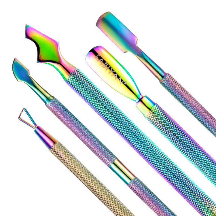 FABIYAN Nail Art Scissors Set Stainless Steel Nail Clippers Dead Skin Scissors Remover Steel Push, Specification: Set 4 - free shipping - PMC Jewellery - Order now!