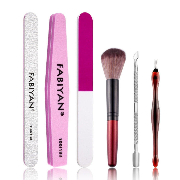 FABIYAN Nail Art Tool Set Manicure Disarm Tool Set, Specification: 6-piece Set - Nail Art Equipment by PMC Jewellery | Online Shopping South Africa | PMC Jewellery | Buy Now Pay Later Mobicred