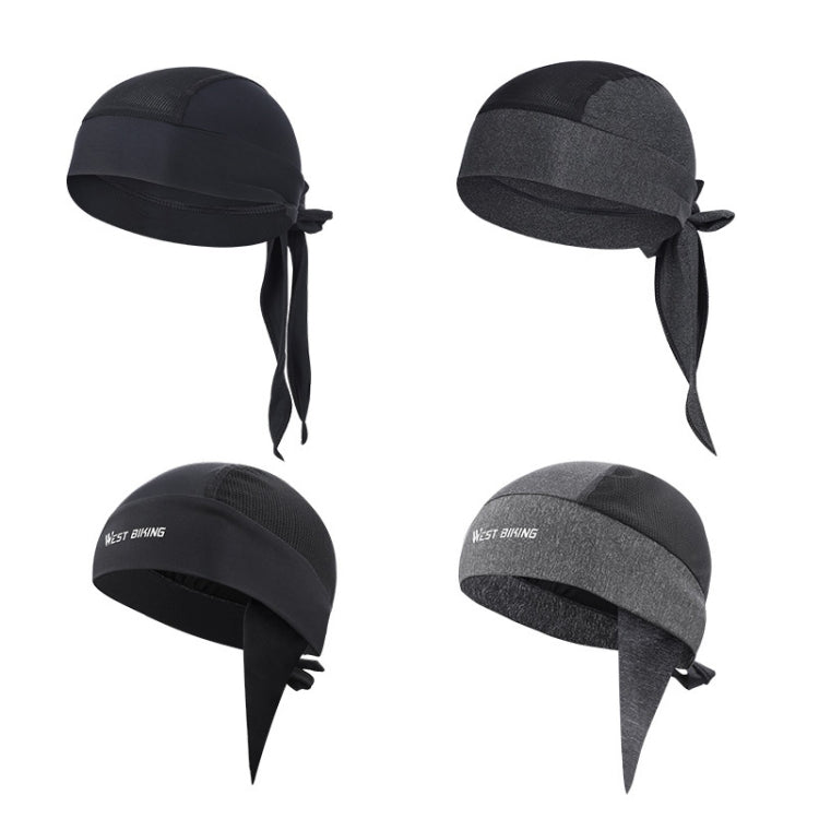 West Biking Summer Ice Silk Pirate Cap Riding Cap Men And Women  Outdoor Windproof Sunscreen Headgear, Size: Free Size(Triangle Towel Gray) - free shipping - PMC TechLife - Order now!