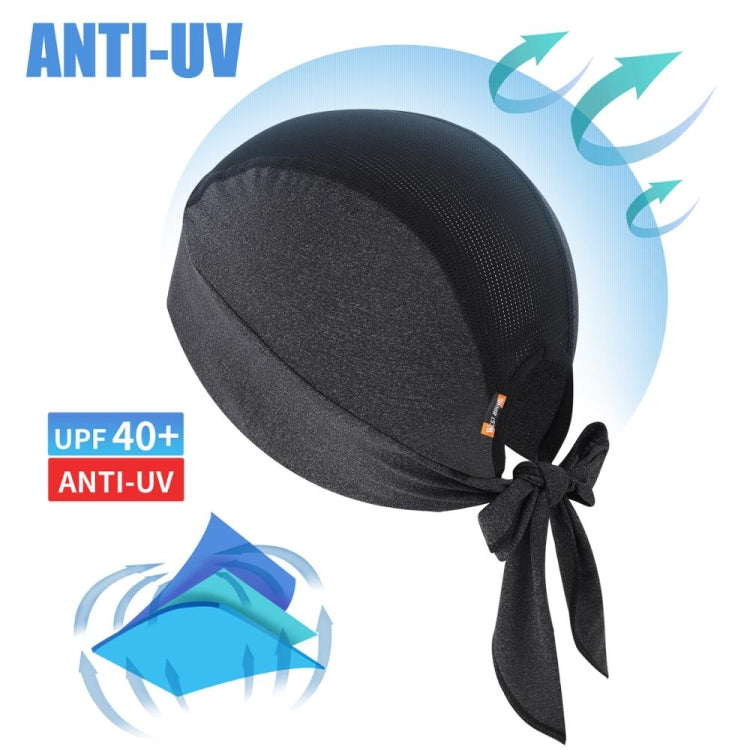 West Biking Summer Ice Silk Pirate Cap Riding Cap Men And Women  Outdoor Windproof Sunscreen Headgear, Size: Free Size(Triangle Towel Gray) - free shipping - PMC TechLife - Order now!