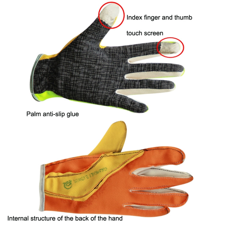JUNGLE LEOPARD Outdoor Sports Mountaineering Full Finger Gloves Mesh Touch Screen Anti-Skid Gloves, Size: L(Blue+Lake Blue) - Full Finger Gloves by JUNGLE LEOPARD | Online Shopping South Africa | PMC TechLife | Buy Now Pay Later Mobicred