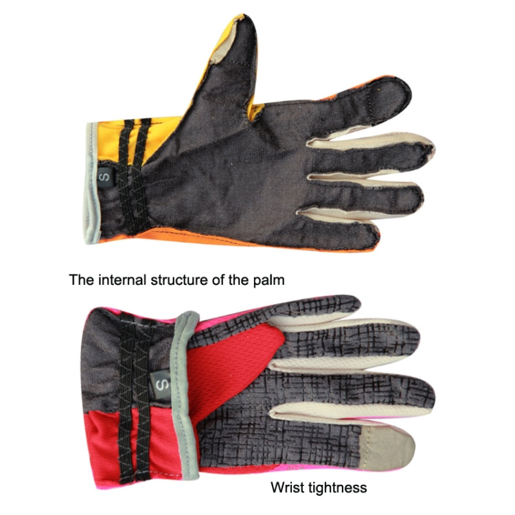 JUNGLE LEOPARD Outdoor Sports Mountaineering Full Finger Gloves Mesh Touch Screen Anti-Skid Gloves, Size: L(Lake Blue+Gray) - Full Finger Gloves by JUNGLE LEOPARD | Online Shopping South Africa | PMC TechLife | Buy Now Pay Later Mobicred