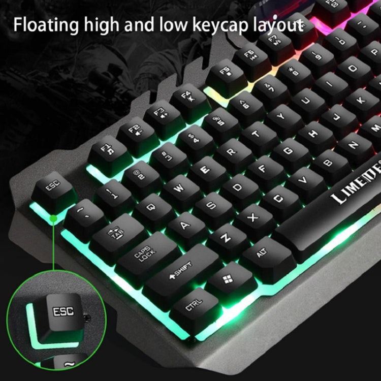 LIMEIDE T21 104Keys Wired Gaming Backlit Computer Manipulator Keyboard and Mouse Set, Cable Length: 1.4 m(White) - free shipping - PMC Jewellery - Order now!