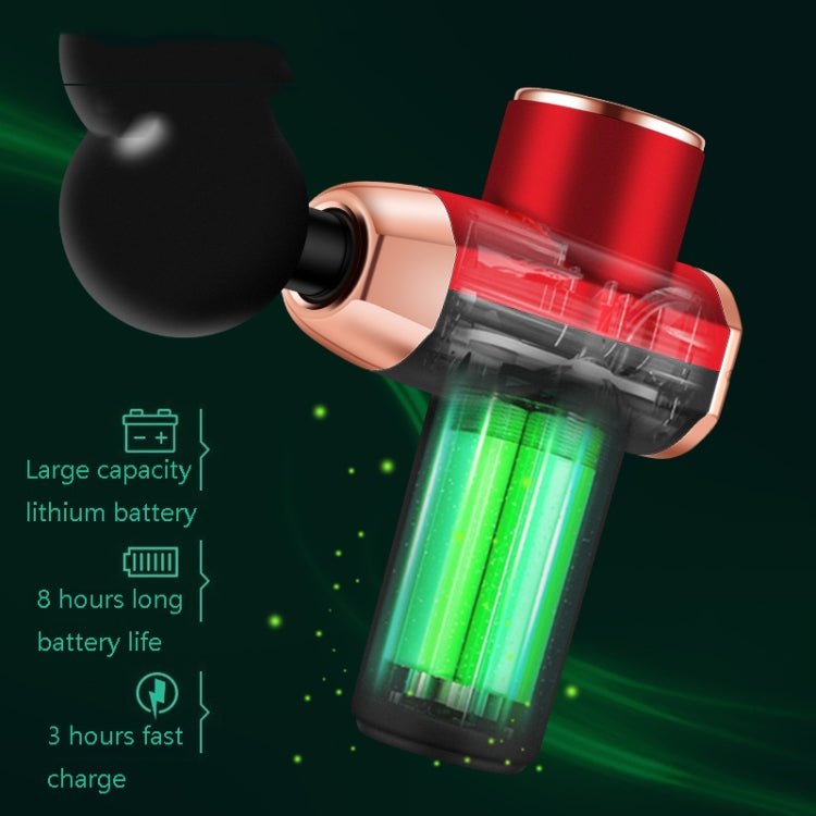 12V Mini Fascia Gun  Electrical Muscle Relax Massage Gun(Black Red) - free shipping - PMC TechLife - Order now!