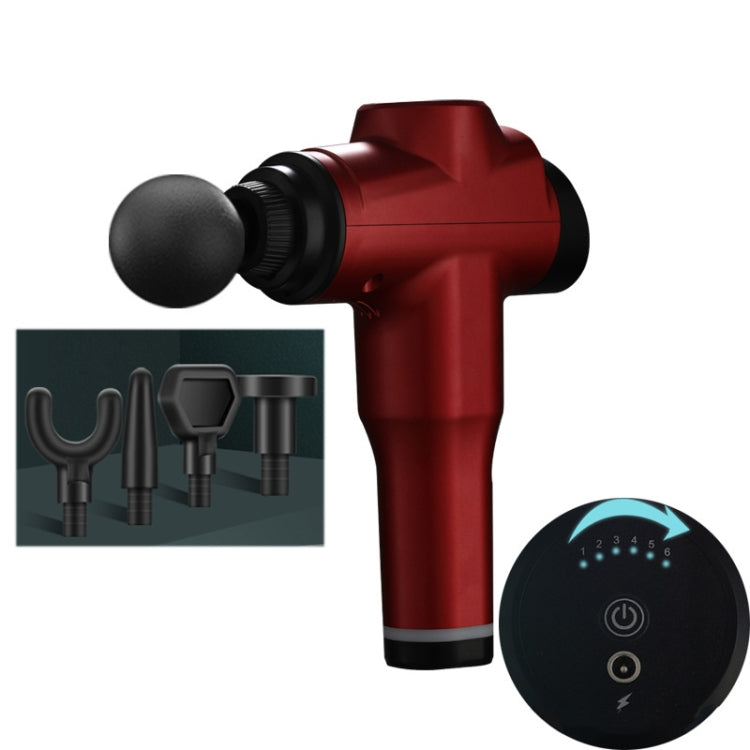 Muscles Relax Massager Portable Fitness Equipment Fascia Gun, Specification: 6206 6 Gears Red(AU Plug) - free shipping - PMC TechLife - Order now!