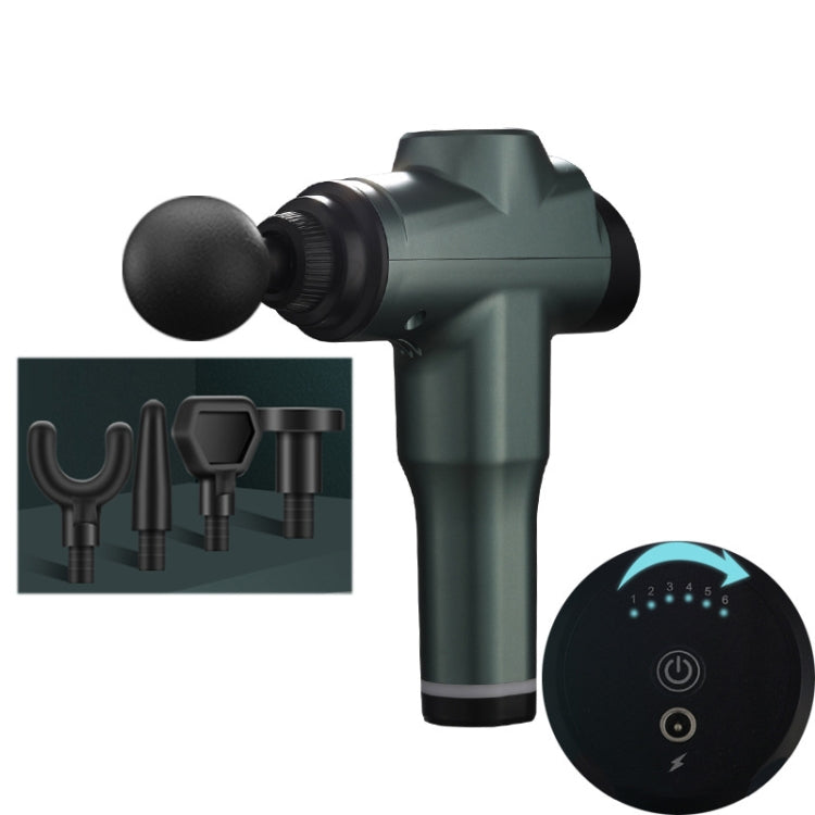 Muscles Relax Massager Portable Fitness Equipment Fascia Gun, Specification: 6206 6 Gears Green(US Plug) - free shipping - PMC TechLife - Order now!