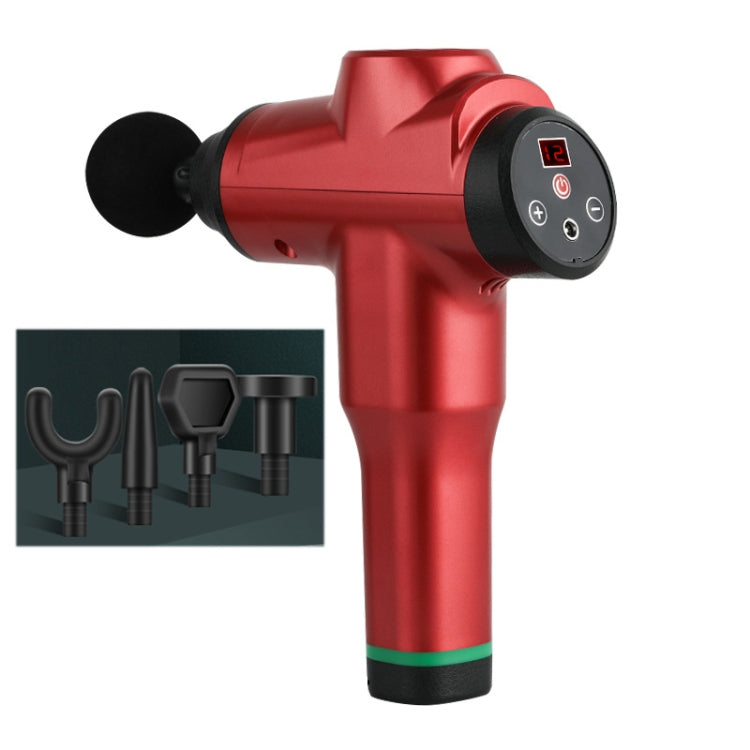 Muscles Relax Massager Portable Fitness Equipment Fascia Gun, Specification: 6212 12 Gears Red(EU Plug) - free shipping - PMC TechLife - Order now!
