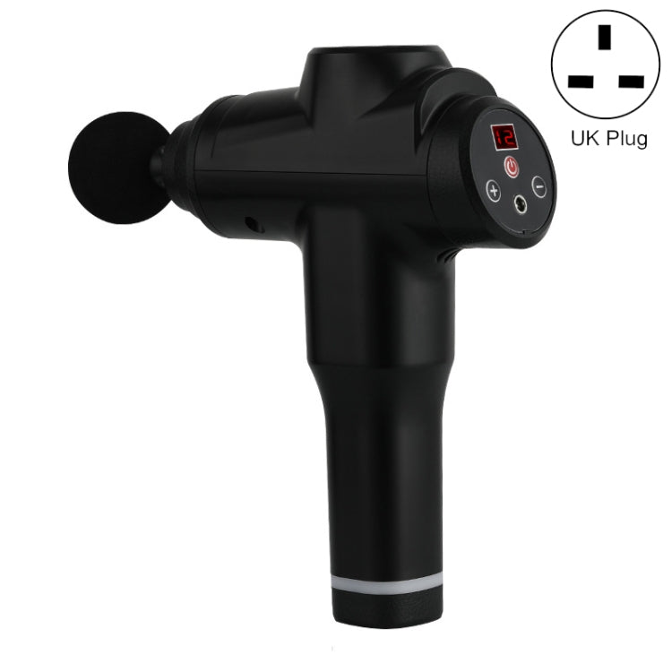 Muscles Relax Massager Portable Fitness Equipment Fascia Gun, Specification: 6212 12 Gears Black(UK Plug) - free shipping - PMC TechLife - Order now!