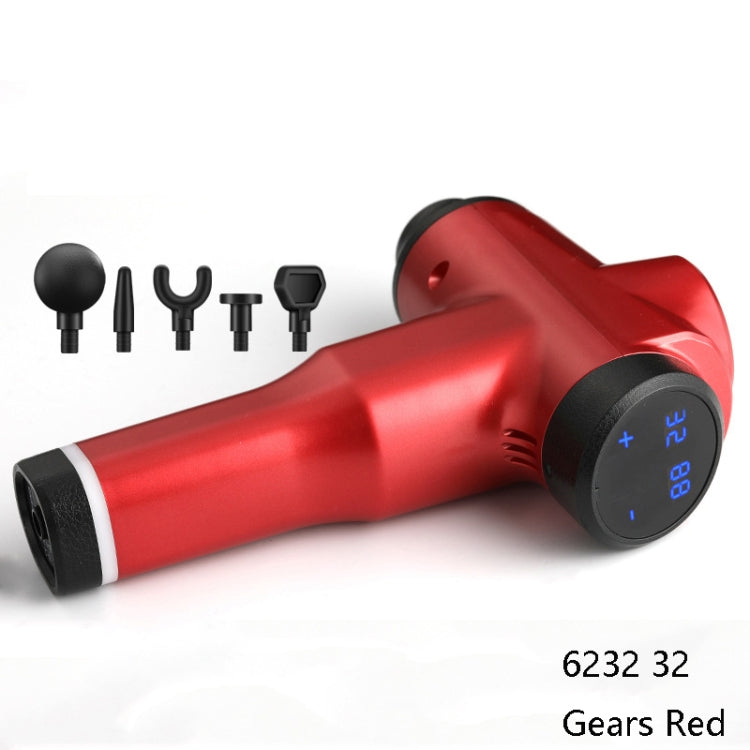 Muscles Relax Massager Portable Fitness Equipment Fascia Gun, Specification: 6232 32 Gears Red(AU Plug) - free shipping - PMC TechLife - Order now!