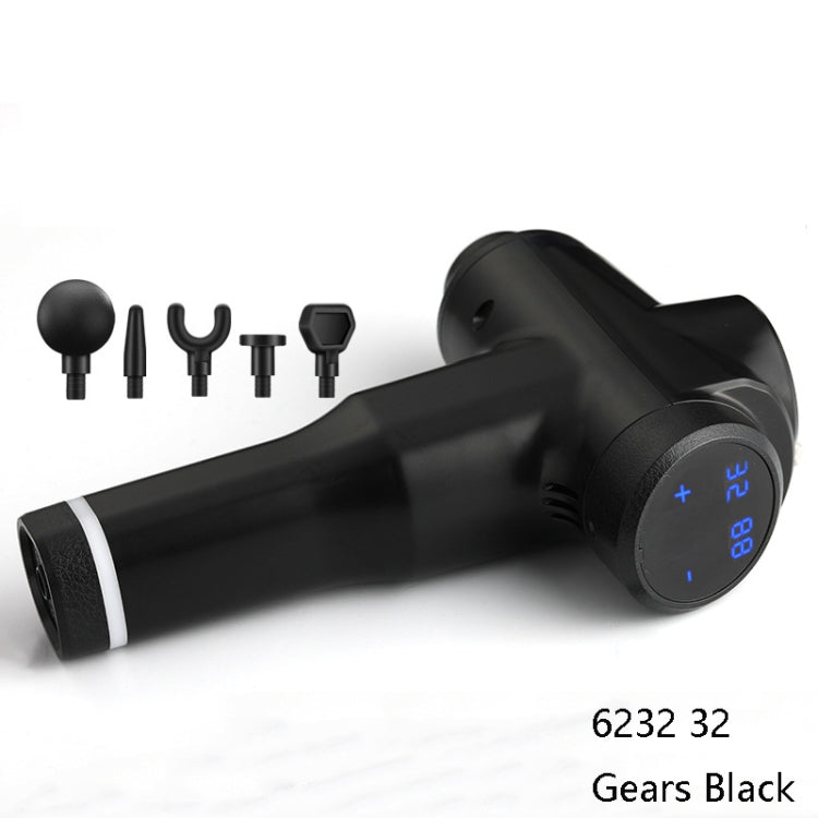 Muscles Relax Massager Portable Fitness Equipment Fascia Gun, Specification: 6232 32 Gears Black(US Plug) - free shipping - PMC TechLife - Order now!
