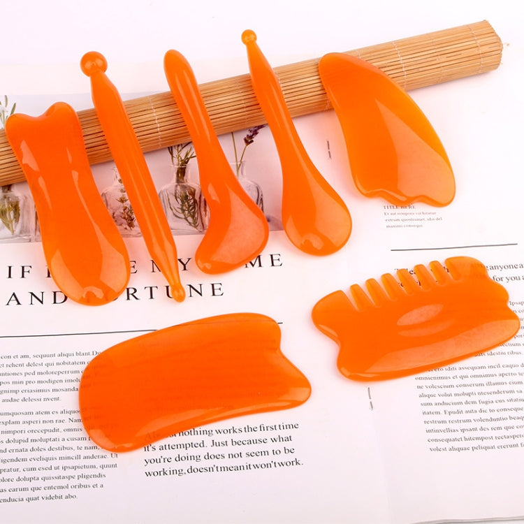 Resin Scraping Sheet Massage Facial Tendon Stick Beauty Salon Shave Board Acupuncture Pen, Color Classification: Resin  Yellow Meridiary Comb - free shipping - PMC TechLife - Order now!