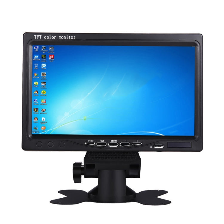 YB-700A-1 7 Inch 12/24V HD Car Monitor Display HDMI VGA AV Interface Home Computer Video Player Resolution: 1024 x 600 - Rearview Monitors by PMC Jewellery | Online Shopping South Africa | PMC Jewellery | Buy Now Pay Later Mobicred