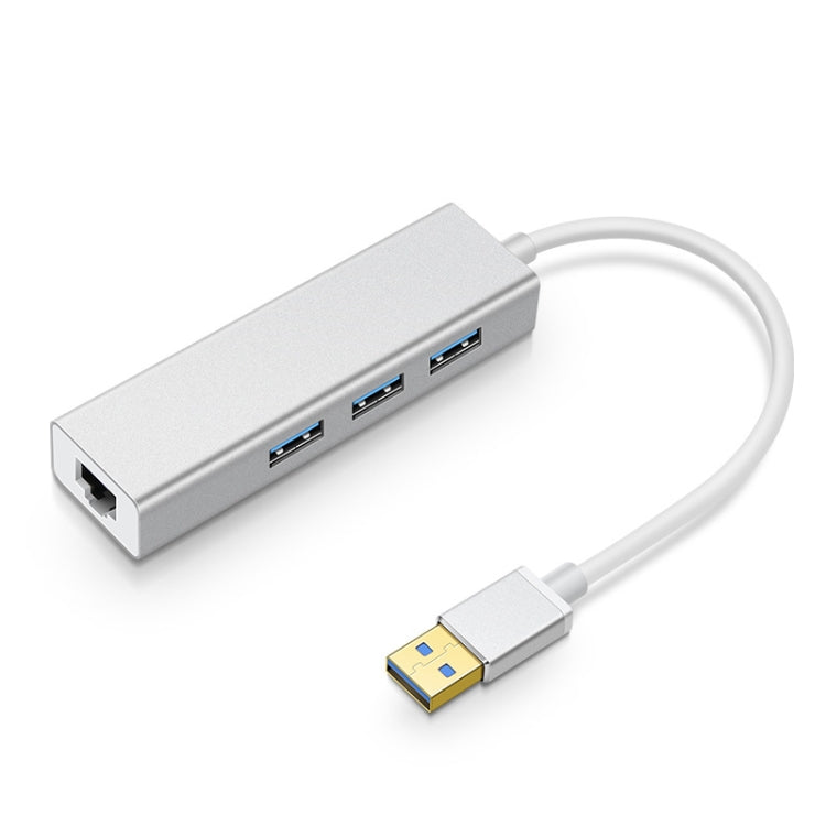 YH-U1009 3 x USB 3.0 + RJ45 to USB 3.0 External Drive-Free HUB for Laptops, Random Color Delivery - USB 3.0 HUB by PMC Jewellery | Online Shopping South Africa | PMC Jewellery | Buy Now Pay Later Mobicred