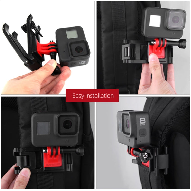 Sunnylife TY-Q9266 for Insta360 GO / DJI Osmo Action / GoPro Mount Bracket Stabilizer Backpack Clip with Screw - Backpack Clip by Sunnylife | Online Shopping South Africa | PMC Jewellery | Buy Now Pay Later Mobicred