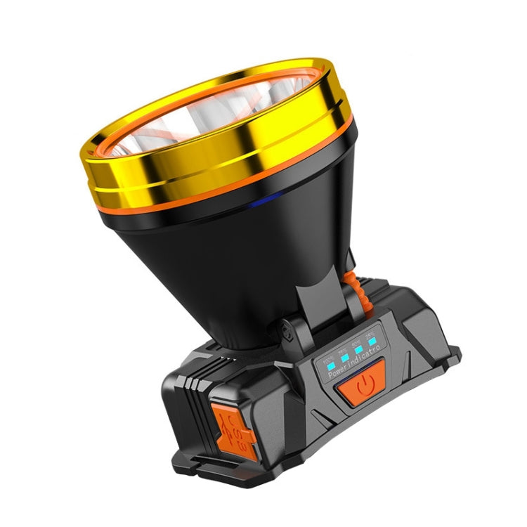 LED Night Fishing Charge Head Light Outdoor Camping Fishing Miner Light Searchlight Head-Mounted Flashlight With Charge Display, Colour: 40 Lamp Beads Yellow Light - Headlamp by PMC TechLife | Online Shopping South Africa | PMC TechLife