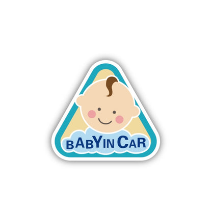 10 PCS There Is A Baby In The Car Stickers Warning Stickers Style: CT203 Baby O Boy Triangle Magnetic Stickers - Warning Sticker by PMC Jewellery | Online Shopping South Africa | PMC Jewellery | Buy Now Pay Later Mobicred