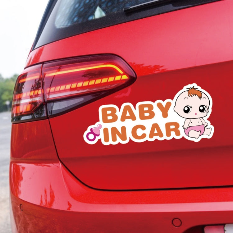 10 PCS There Is A Baby In The Car Stickers Warning Stickers Style: CT203 Baby O Boy Triangle Magnetic Stickers - Warning Sticker by PMC Jewellery | Online Shopping South Africa | PMC Jewellery | Buy Now Pay Later Mobicred