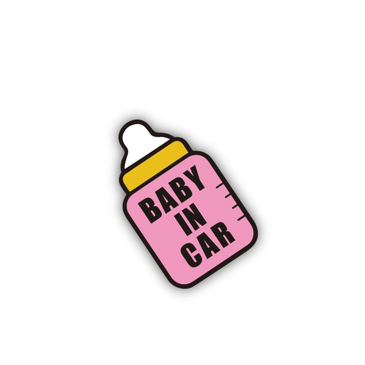 10 PCS There Is A Baby In The Car Stickers Warning Stickers Style: CT223Z Pink Bottom Bottle Adhesive Stickers - Warning Sticker by PMC TechLife | Online Shopping South Africa | PMC TechLife | Buy Now Pay Later Mobicred