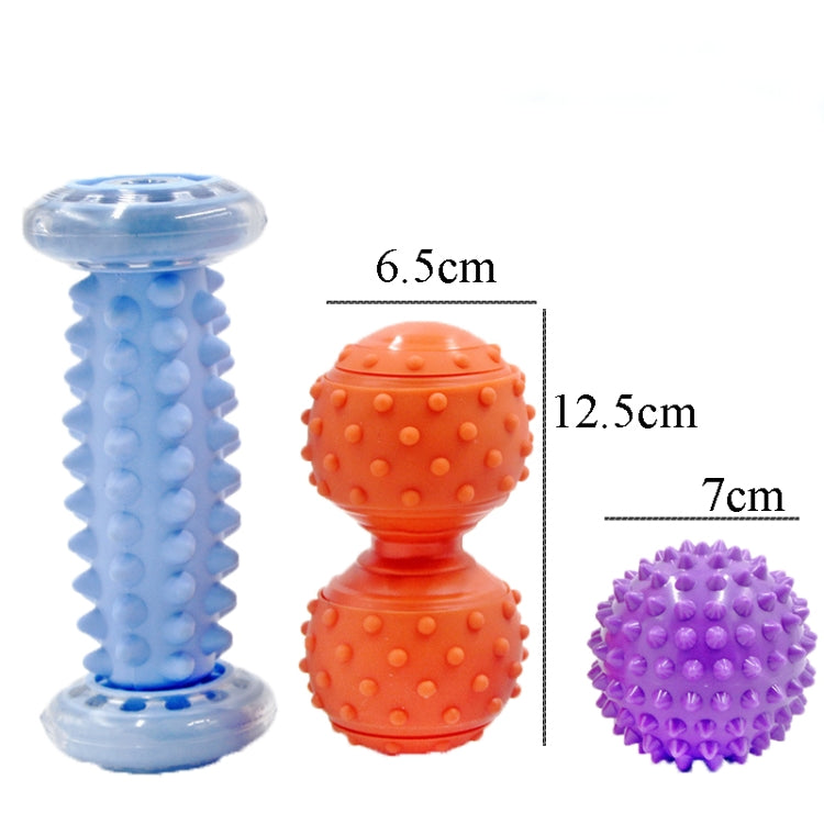 Massage Ball Plantar Fascia Ball Muscle Relaxation Fitness Ball Hand Holding Ball,Style: Blue Foot Bottom + Bump Peanut Ball + 7cm Tattan - free shipping - PMC TechLife - Order now!