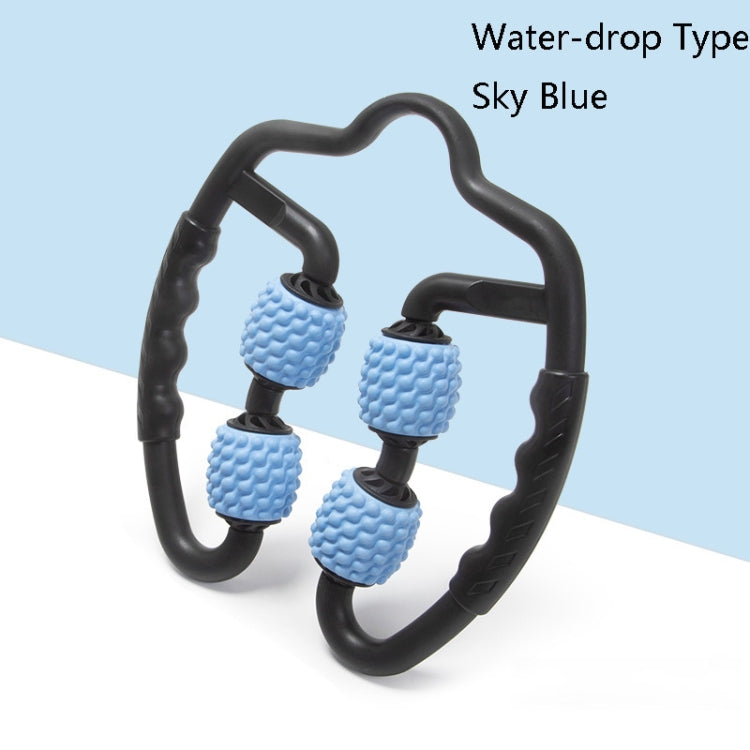 Foam Shaft Muscle Massage Roller Yoga Roller Fitness Supplies(Water-drop Type Sky Blue) - free shipping - PMC TechLife - Order now!