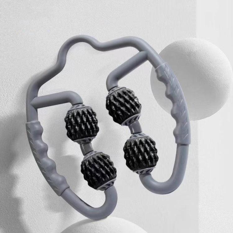 Foam Shaft Muscle Massage Roller Yoga Roller Fitness Supplies(Fish Bones Type Space Gray) - free shipping - PMC TechLife - Order now!
