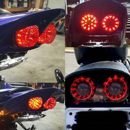 Motorcycle Modified Retro LED Integrated Rear Taillight Brake Light(Smoked Black Shell) - Signal Lights by PMC Jewellery | Online Shopping South Africa | PMC Jewellery | Buy Now Pay Later Mobicred