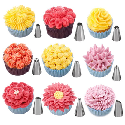 220 in 1 Cake Turntable Decorating Nozzle Set Baking Tool Fondant Mold Set - Food Molds by PMC Jewellery | Online Shopping South Africa | PMC Jewellery