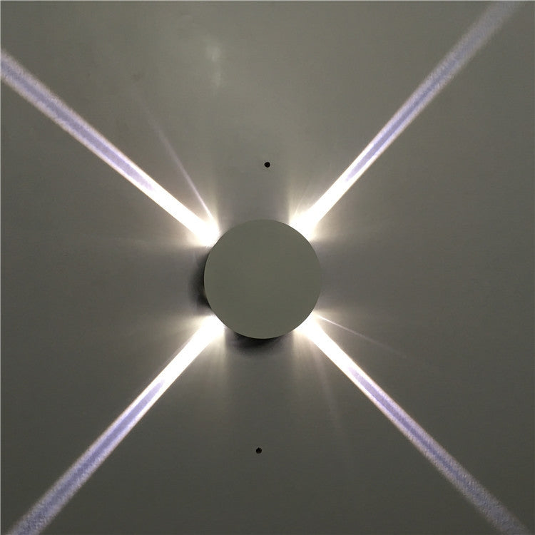 Round 12W LED Cross Star Wall Light Style Lamp Bar Network Bar KTV Club Background Wall Decoration Light(White Light) - Wall Lamps by PMC Jewellery | Online Shopping South Africa | PMC Jewellery