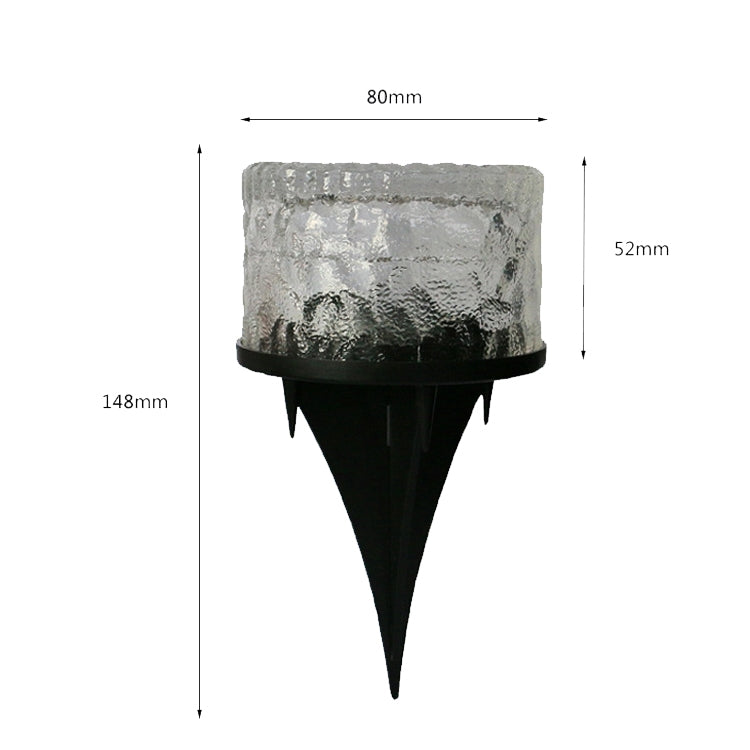 Outdoor Solar Buried Lamp Round Glass Floor Street Light Garden Ice Brick Waterproof Lamp(Warm Light) - Buried Lights by PMc TechLife | Online Shopping South Africa | PMc TechLife | Buy Now Pay Later Mobicred