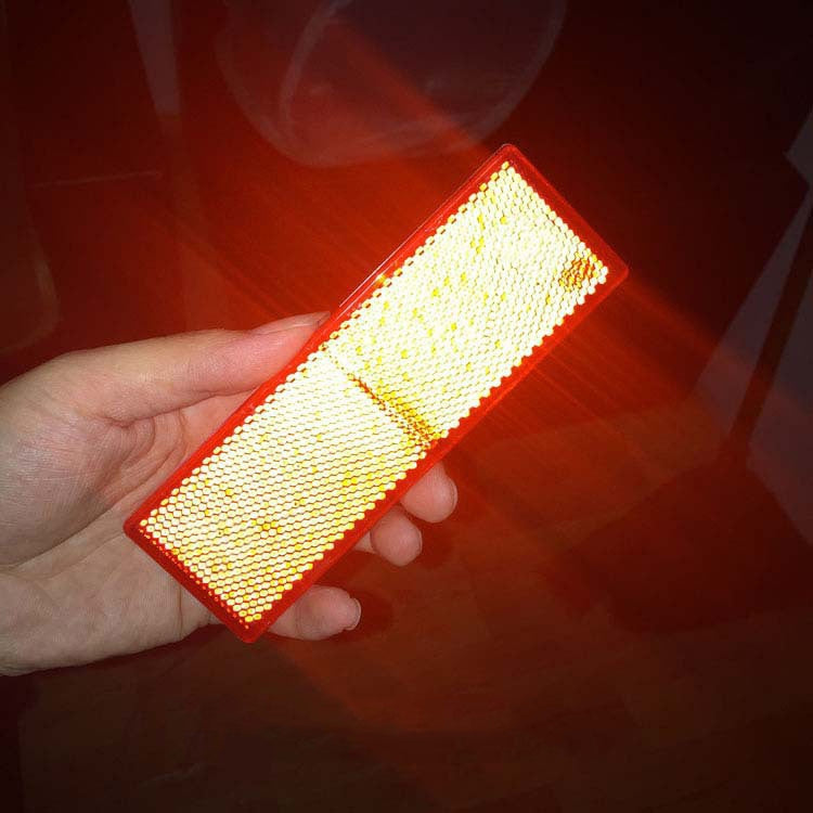 50 PCS Car Body Reflective Stickers Plastic Reflective Strip Reflector Truck Reflective Tablet Nonporous(Red) - Reflective Material by PMC TechLife | Online Shopping South Africa | PMC TechLife | Buy Now Pay Later Mobicred