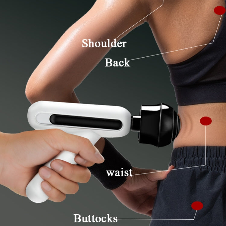 Mini Portable USB Rechargeable Electric Fascia Gun Muscle 12-speed Adjustable LCD Touch Screen Massage Gun - free shipping - PMC TechLife - Order now!
