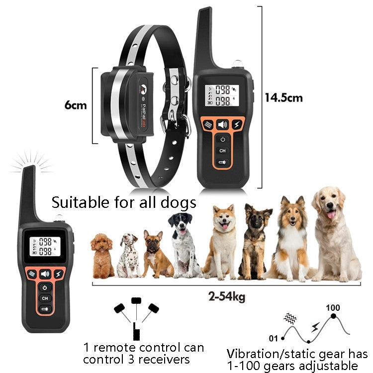 PaiPaitek PD529 Remote Control Dog Training Device Voice Control Anti-Barking Device Dog Training Device(Orange) - free shipping - PMC TechLife - Order now!