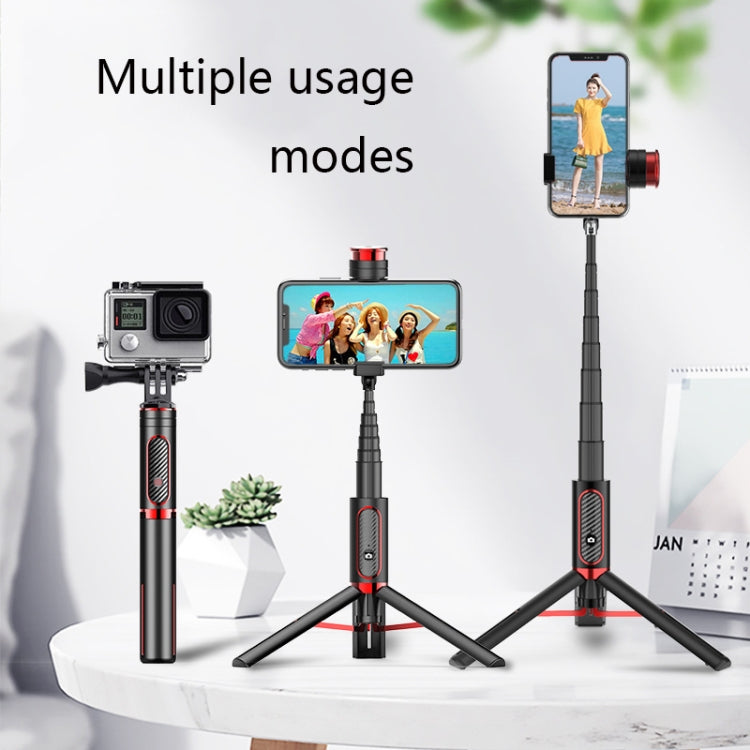 Bluetooth Selfie Stick with Tripod Multi-function Gimbal Mobile Phone Fill Light Live Support(Girl Powder) - Selfie Sticks by PMC Jewellery | Online Shopping South Africa | PMC Jewellery | Buy Now Pay Later Mobicred