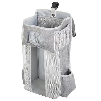 Baby Crib Hanging Bag Multifunctional Detachable Bed Diaper Toy Storage Bag(Gray Snow) - Storage Bags by PMC Jewellery | Online Shopping South Africa | PMC Jewellery