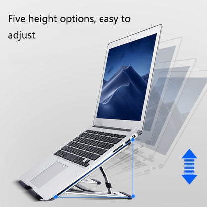 LH-T610 Aluminum Alloy Laptop Bracket Folding Lifting Desktop Cooling Bracket(Elegant Silver) - Laptop Stand by PMC Jewellery | Online Shopping South Africa | PMC Jewellery | Buy Now Pay Later Mobicred