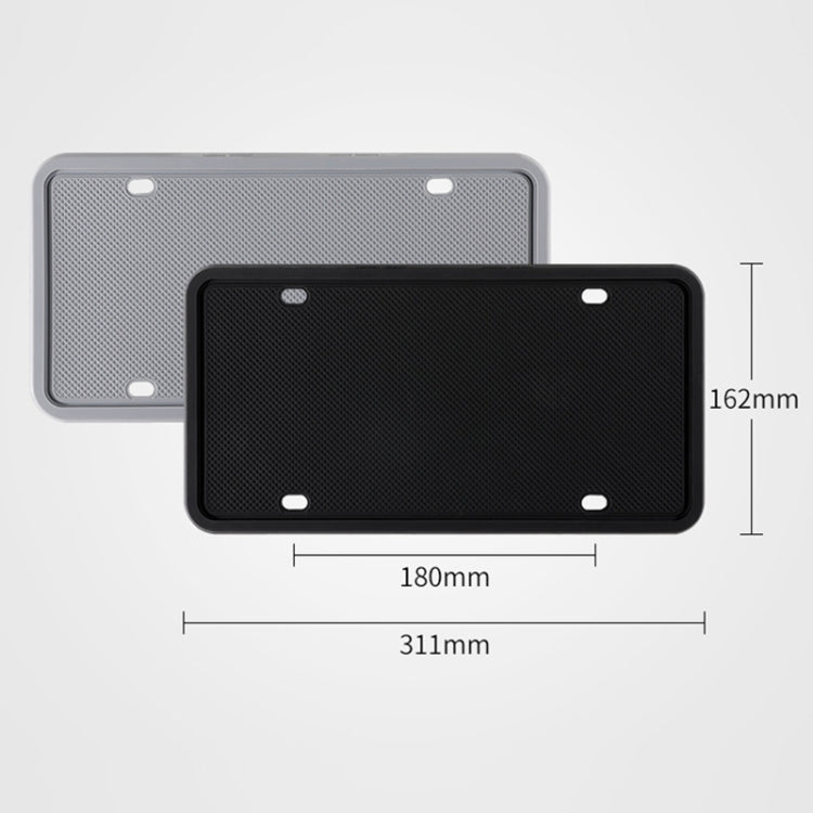 2 Sets Waterproof Rustproof Non-damaging Car Paint Silicone License Plate Frame, Specification: US Black - License Plate Covers & Frames by PMC Jewellery | Online Shopping South Africa | PMC Jewellery | Buy Now Pay Later Mobicred