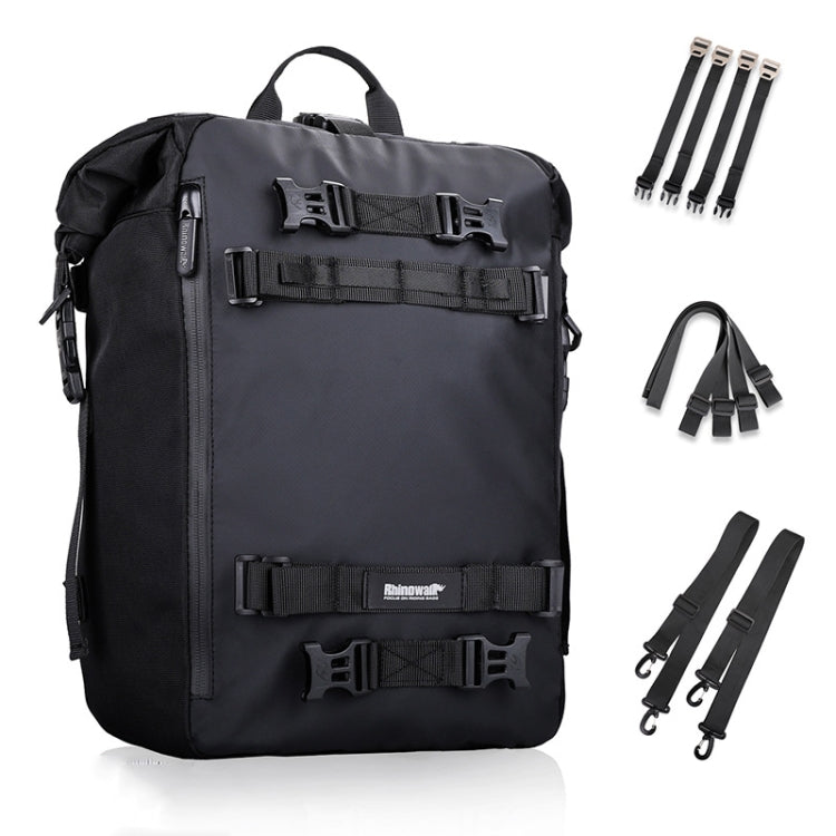 Rhinowalk Multi-Function Motorcycle Rear Seat Bag Combination Rear Shelf Pannier, Colour: Black 20L - free shipping - PMC TechLife - Order now!