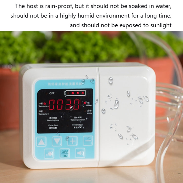 G89456 Solar Intelligent Voice Timing Automatic Flower Watering Device Lazy Plant Dripper, Specification: Double Pump 15 Sets 10M Tube(White) - Watering & Irrigation by PMc TechLife | Online Shopping South Africa | PMc TechLife | Buy Now Pay Later Mobicred
