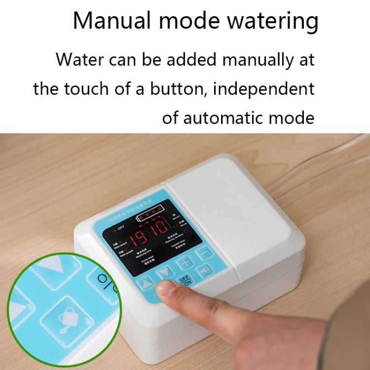 G89456 Solar Intelligent Voice Timing Automatic Flower Watering Device Lazy Plant Dripper, Specification: Double Pump 30 Sets 20M Tube(White) - Watering & Irrigation by PMc TechLife | Online Shopping South Africa | PMc TechLife | Buy Now Pay Later Mobicred